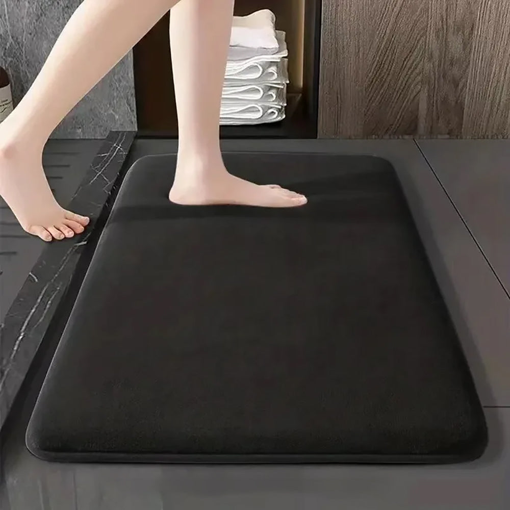 Tapis de Bain Ultra-Absorbant Antidérapant - Séchage Instantané