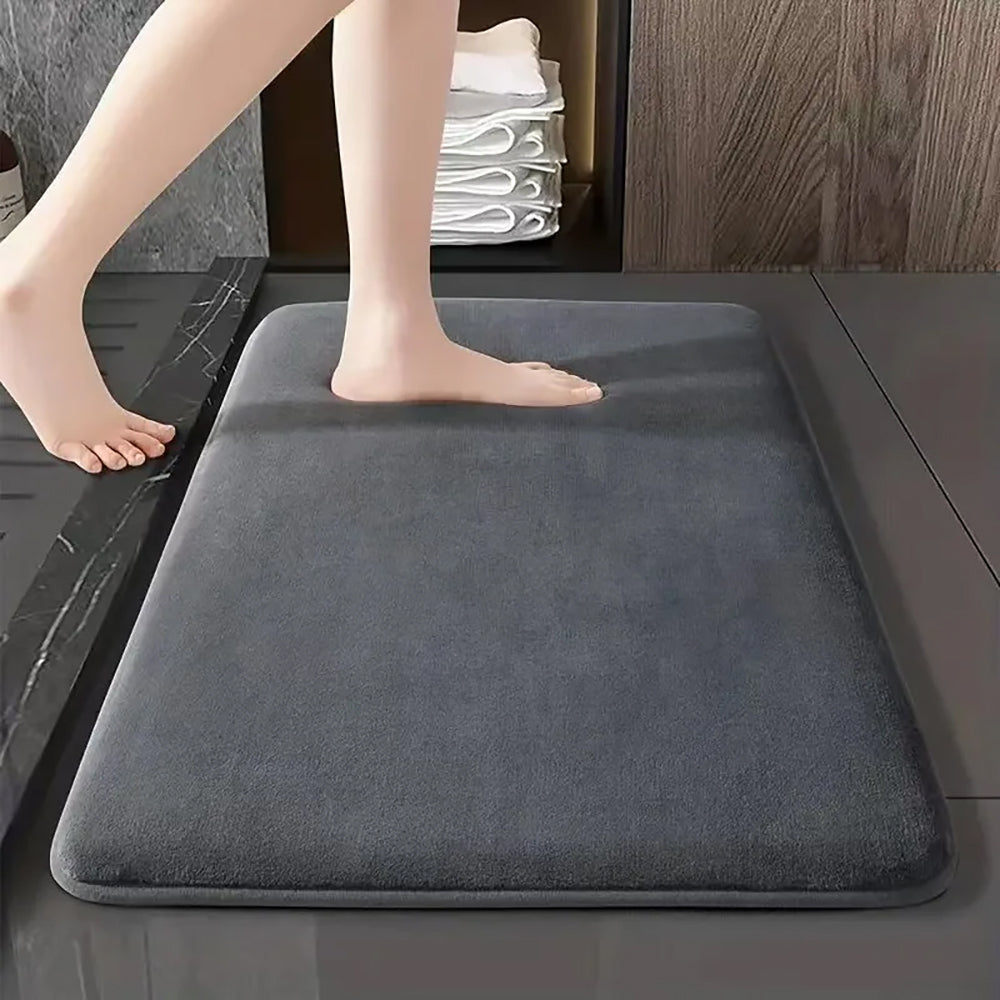 Tapis de Bain Ultra-Absorbant Antidérapant - Séchage Instantané