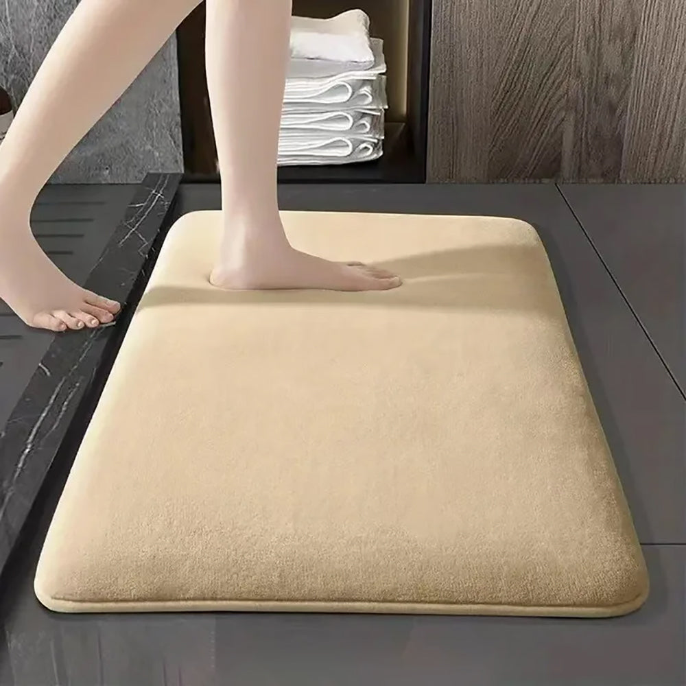 Tapis de Bain Ultra-Absorbant Antidérapant - Séchage Instantané