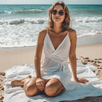 Robe de plage paréo élégante dos nu